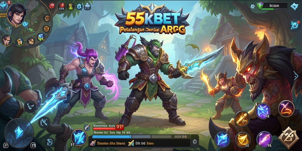 Screenshot gameplay 55KBET dengan aksi seru dan karakter unik.