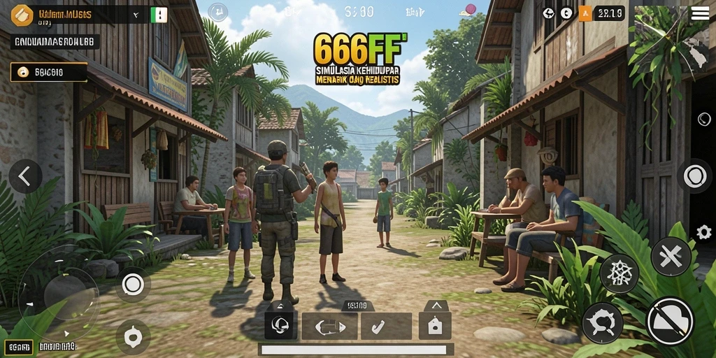 Tampilan gameplay <strong>666FF</strong> yang memukau dan realistis, menghadirkan simulasi kehidupan yang mendalam.