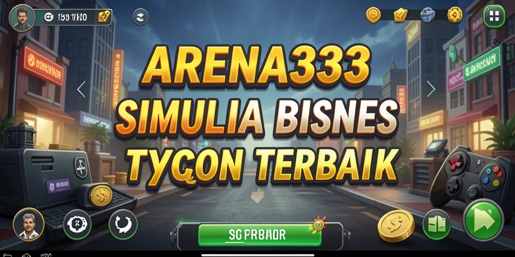 Tangkapan layar gameplay ARENA333 menunjukkan aksi manajemen bisnis yang menarik.