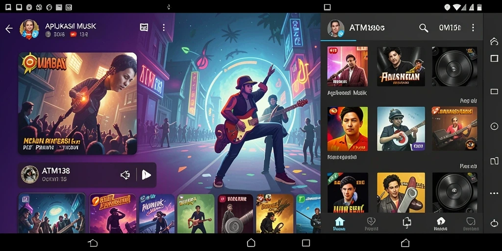 Tampilan gameplay menyenangkan dari aplikasi musik ATM138.