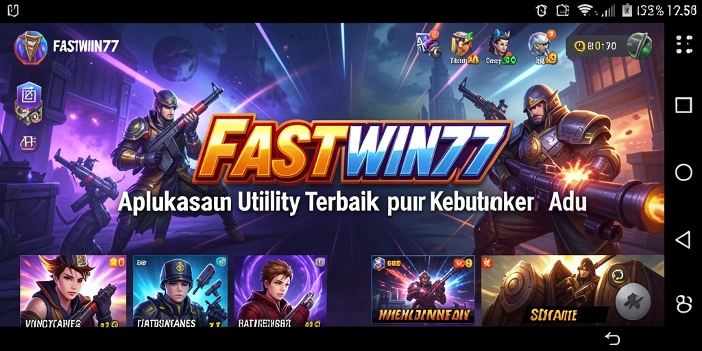 Tampilan antarmuka pengguna FASTWIN77 yang intuitif dan mudah digunakan.