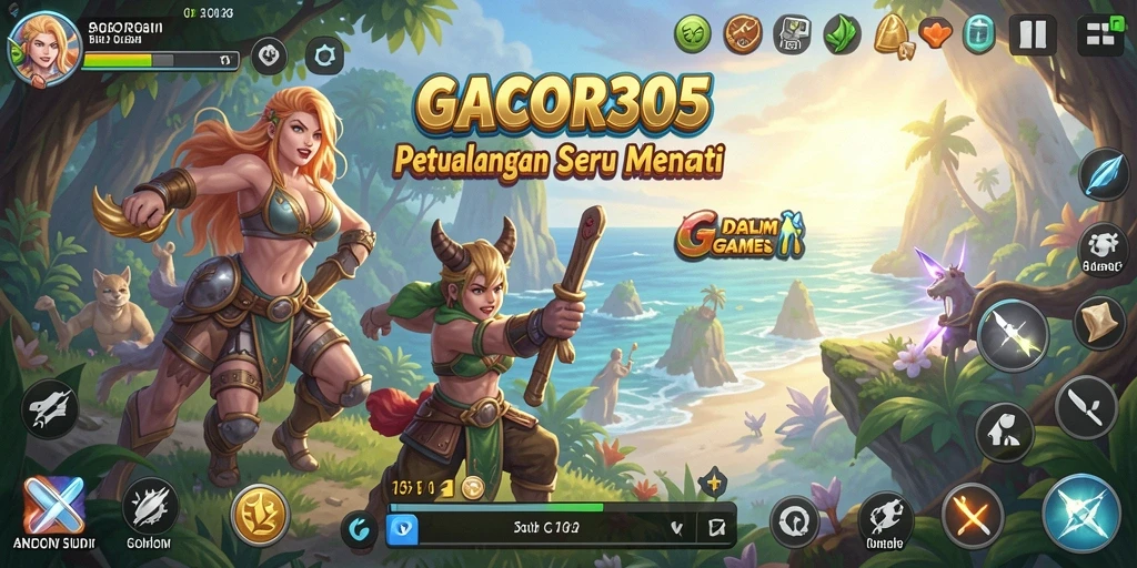 Screenshot gameplay GACOR305 menampilkan karakter dalam petualangan seru.