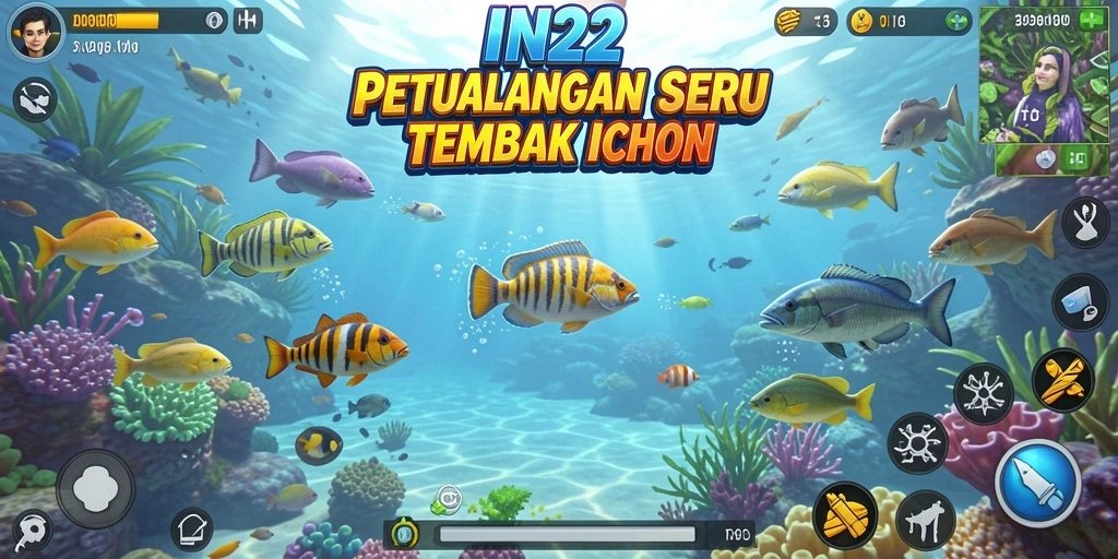 Gameplay seru menangkap ikan dengan beragam senjata.