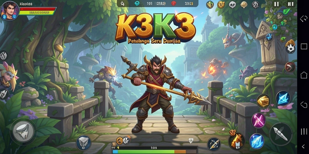 Tampilan menarik dari gameplay RPG K3K3 yang penuh petualangan.