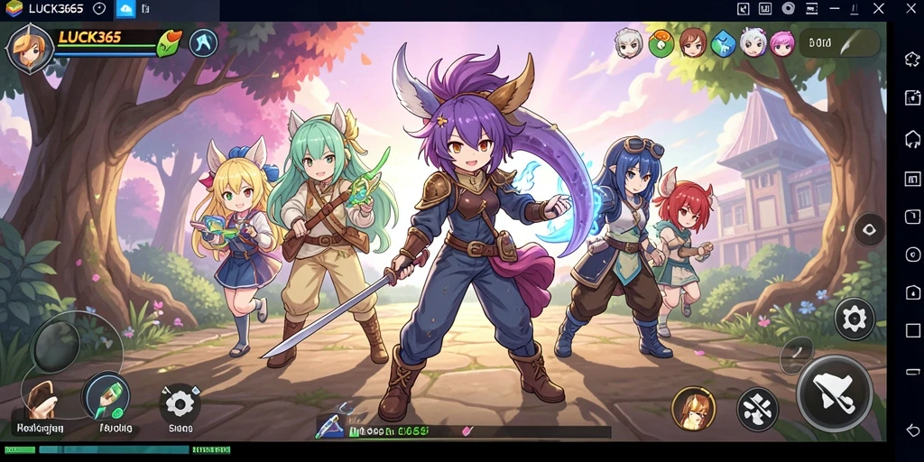 Tampilan gameplay yang menarik dan karakter anime yang ikonik.
