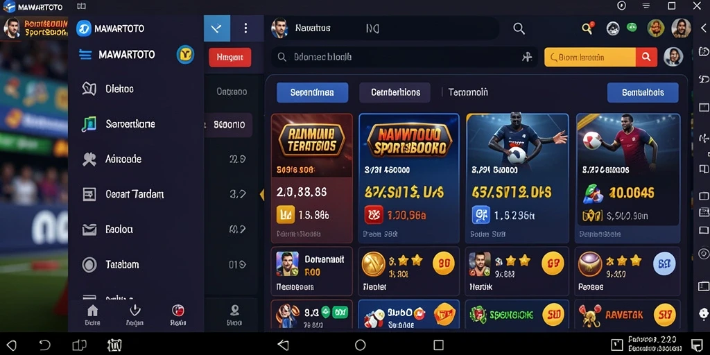 Tampilan gameplay menarik dari aplikasi Sportsbook MAWARTOTO.