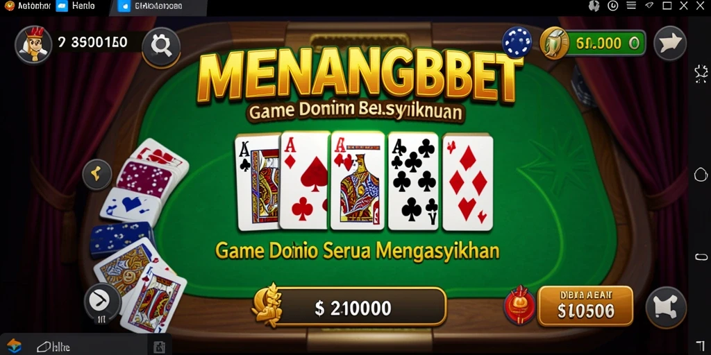 Screenshot MENANGBET menampilkan aksi permainan Domino yang seru.