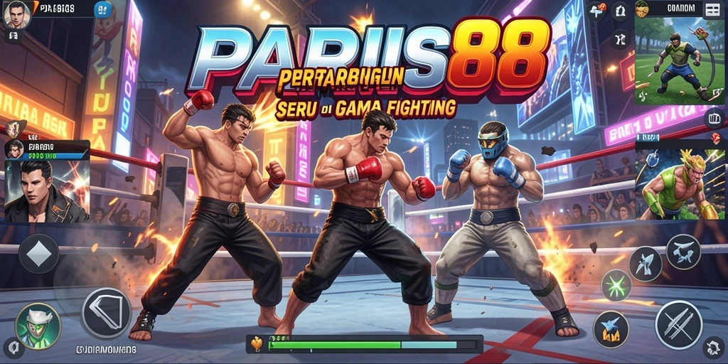 Tangkapan layar utama PARIS88 menampilkan aksi pertarungan mendebarkan.