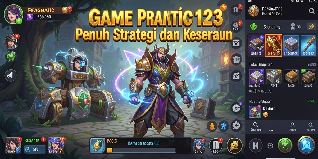 Screenshot gameplay PRAGMATIC123 menampilkan kemajuan karakter dalam mode Idle.