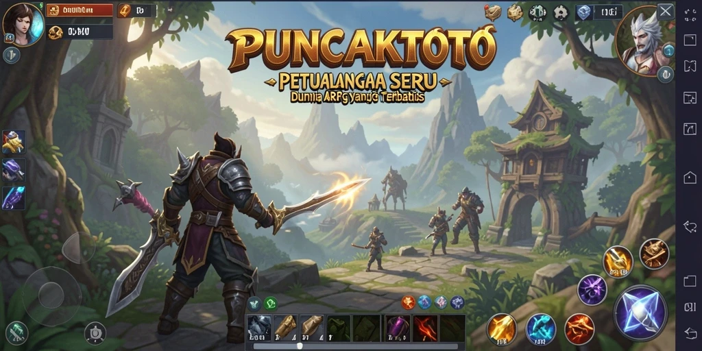 Tampilan menggugah selera dari gameplay ARPG PUNCAKTOTO.
