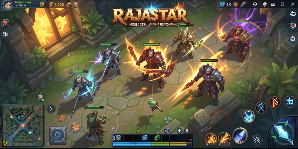 Gameplay akrobatik dan seru dalam RAJASTAR.
