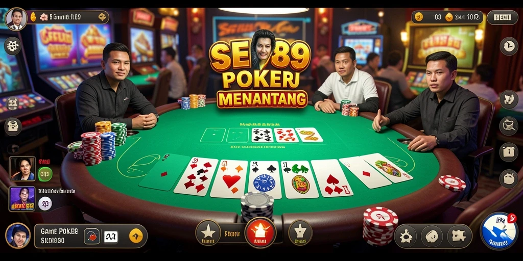 Tampilan screenshot SEE789 menampilkan sesi permainan Poker yang menegangkan.