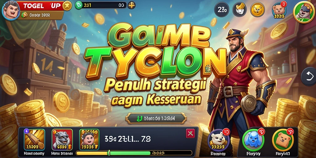 Tampilan gameplay TOGELUP saat membangun kerajaan bisnis.