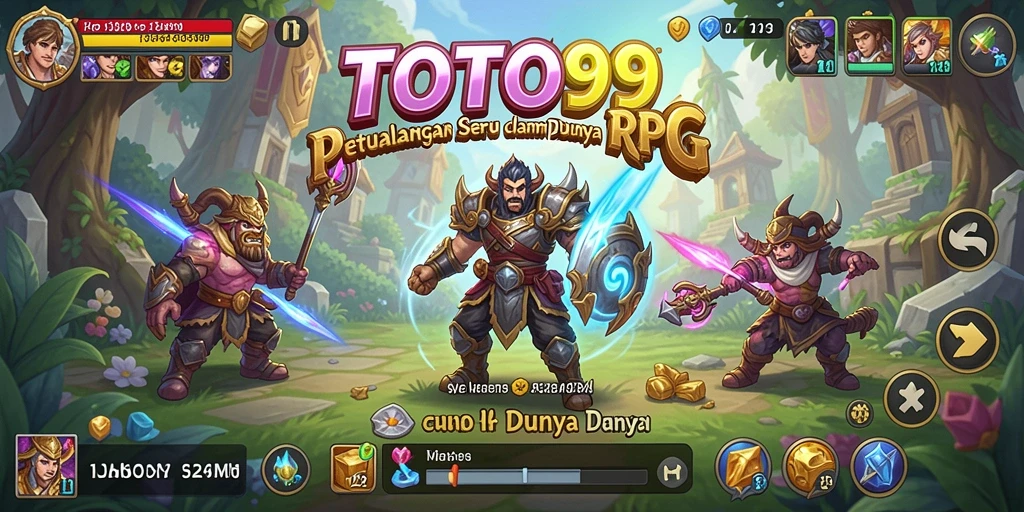 Screenshot utama menampilkan aksi mendebarkan dalam gameplay RPG TOTO99.