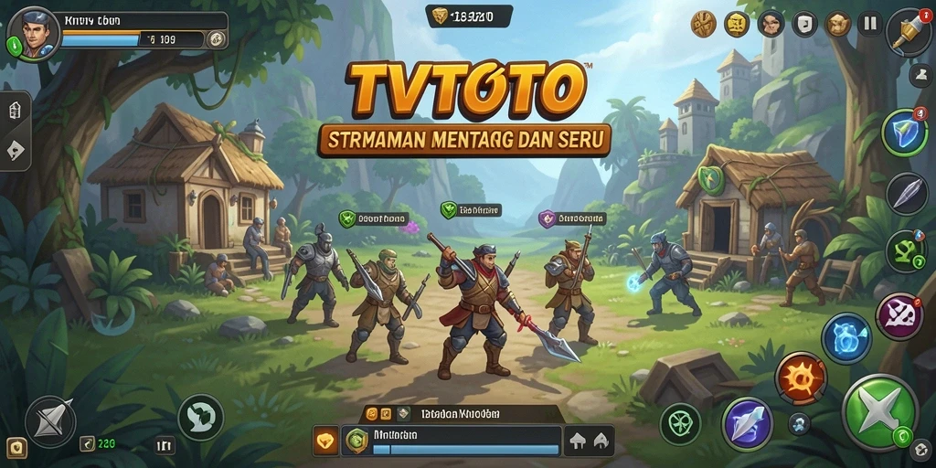Tampilan gameplay TVTOTO yang menampilkan strategi seru dan menantang.