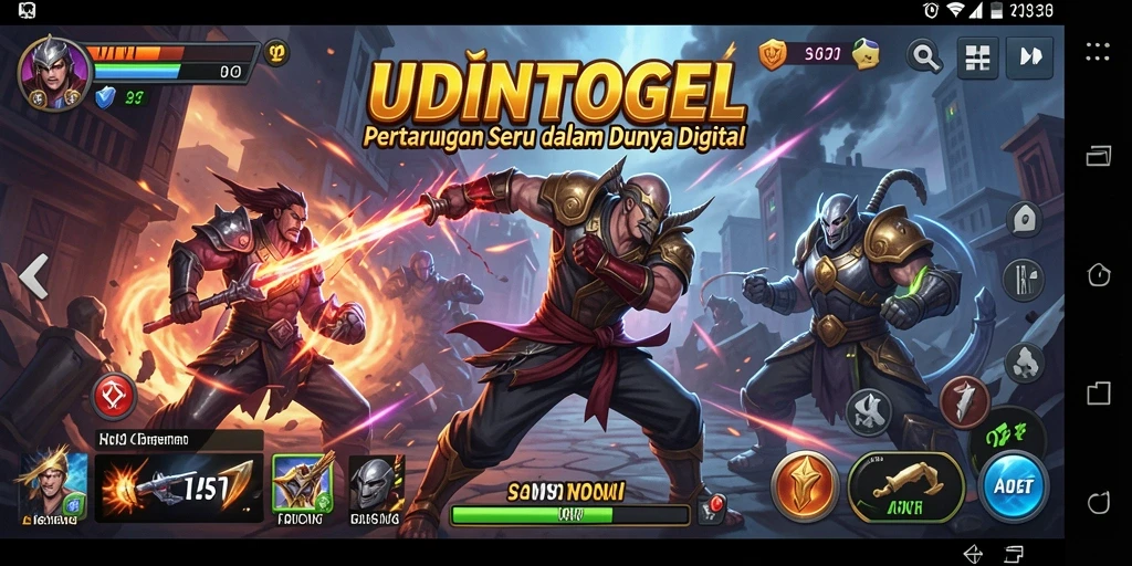 Tampilan gameplay UDINTOGEL yang mendebarkan dan grafis memukau.