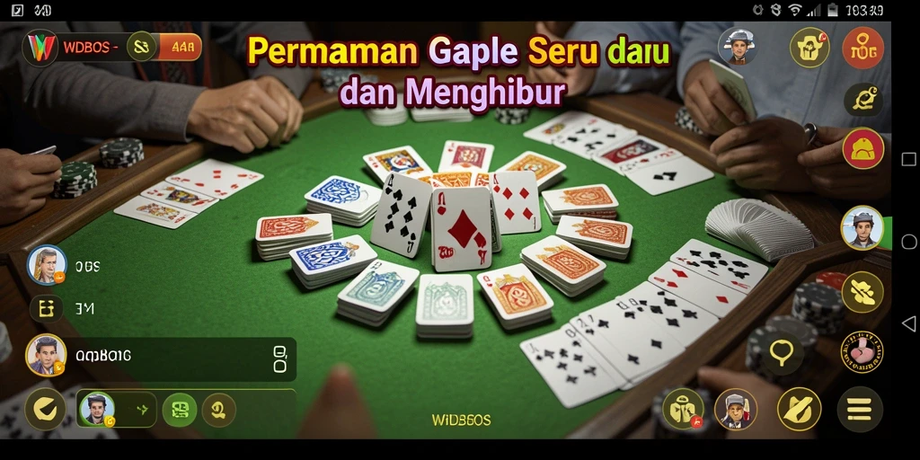 Tampilan menarik dari gameplay Gaple di WDBOS.