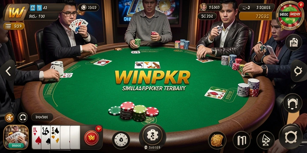 Tampilan gameplay WINPKR dengan grafis yang memukau.